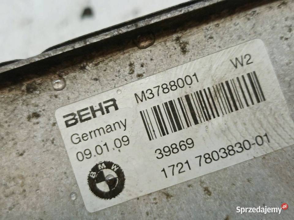 CHŁODNICA OLEJU 7803830 01 30 D M57 Bmw X3 I Rok produkcji 2009 świętokrzyskie