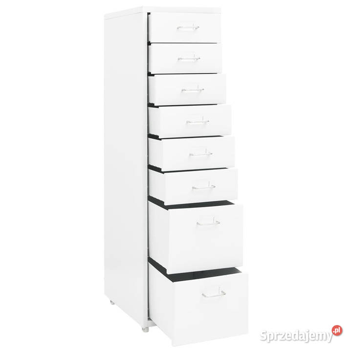 Mobilna szafka kartotekowa biała 28x41x109 Warszawa