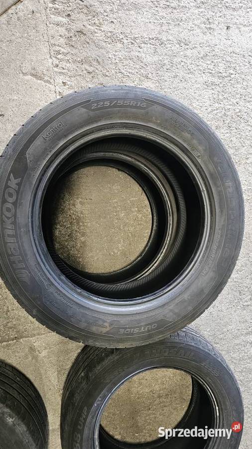 Opony letnie 22555r16 4 sztuki 225 55 16 hankook lato Białystok sprzedam
