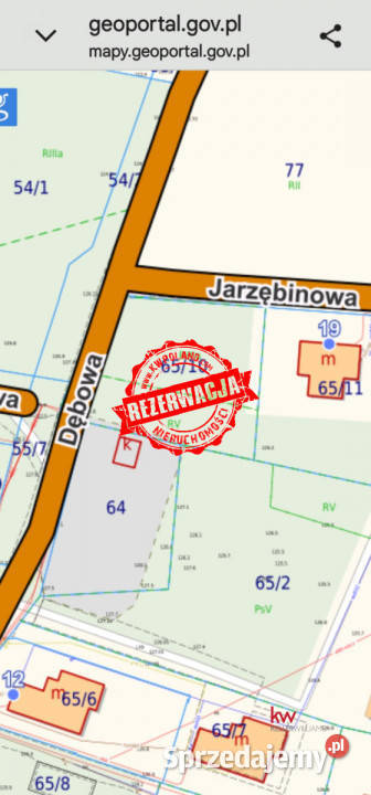 Działka Krzeptów 1100 metrów