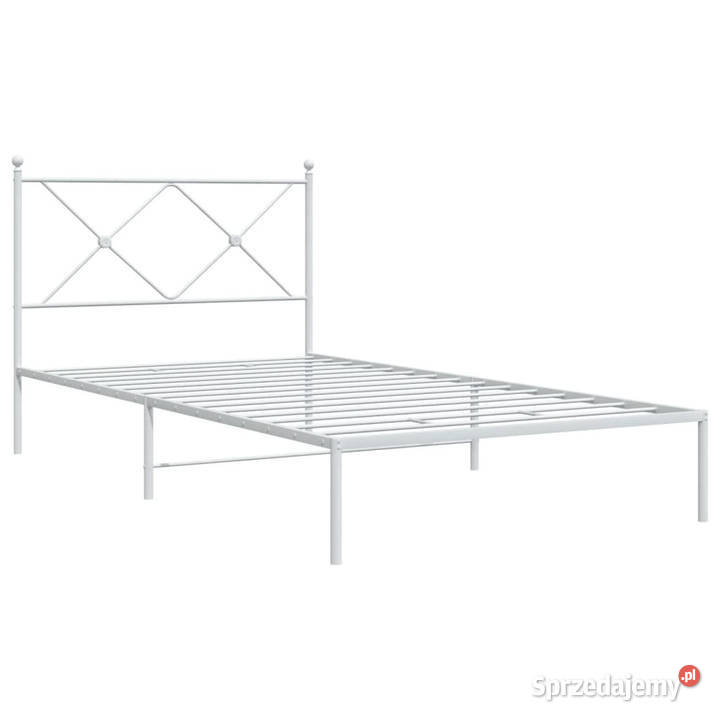 Łóżko Metalowe Białe Rama Łóżka Ze Stelażem 90cm mazowieckie