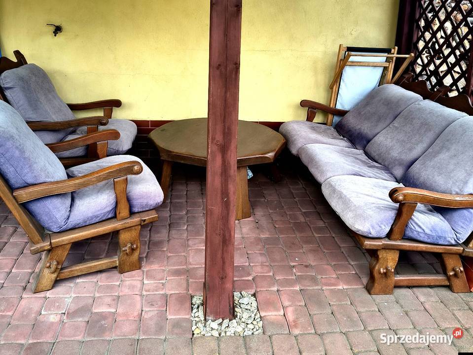 Komplet wypoczynkowy dębowy Okazja małopolskie Klucze sprzedam
