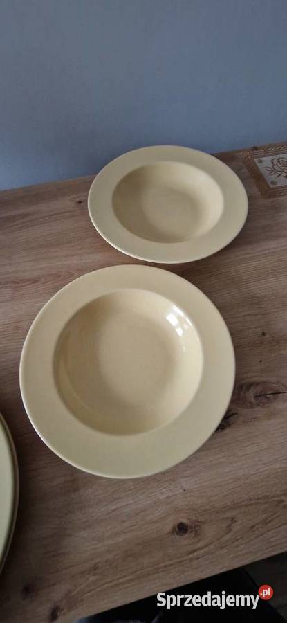 zestaw obiadowy talerze 4 żółte żółty Kraków