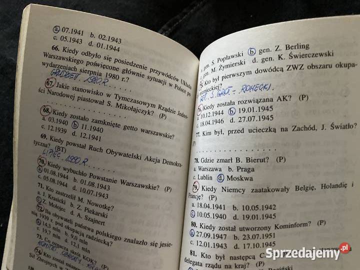 CZY ZDASZ EGZAMIN Z HISTORII POLSKI 19141991 Lublin sprzedam
