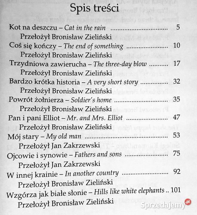 Opowiadania Ernest Hemingway Chełm