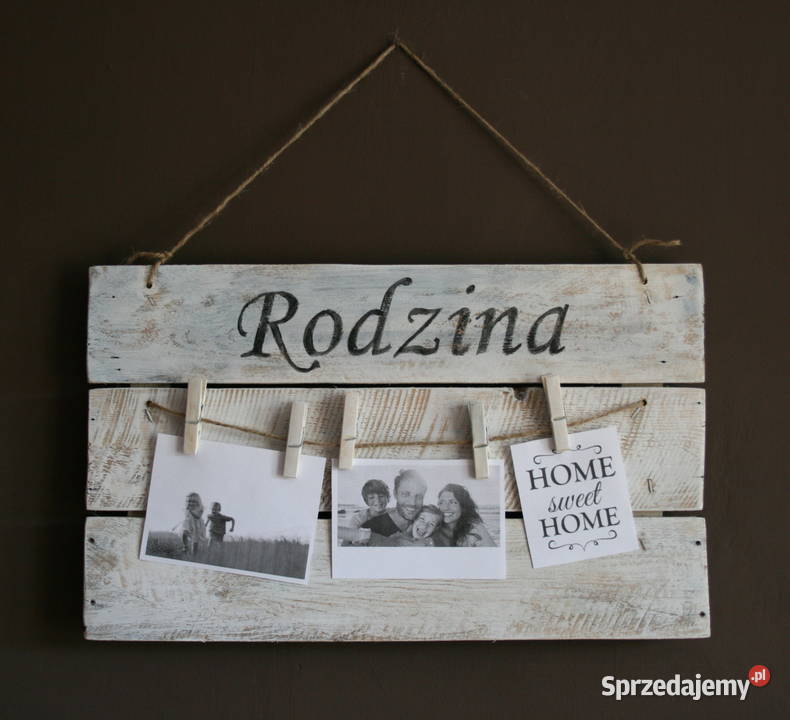 tablica na zdjęcia ścienna drewniana fotokolaż Mielec