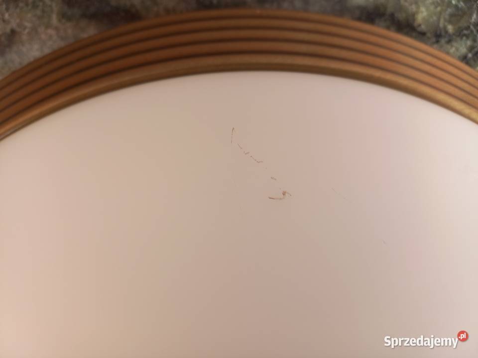 Plafon mosiężny ze szklanym kloszem Lampa Gawroniec