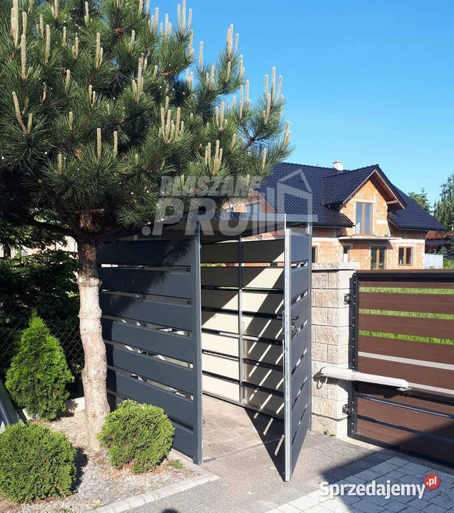 Wiata śmietnikowa spad tył 1x15m antracyt Rybnik