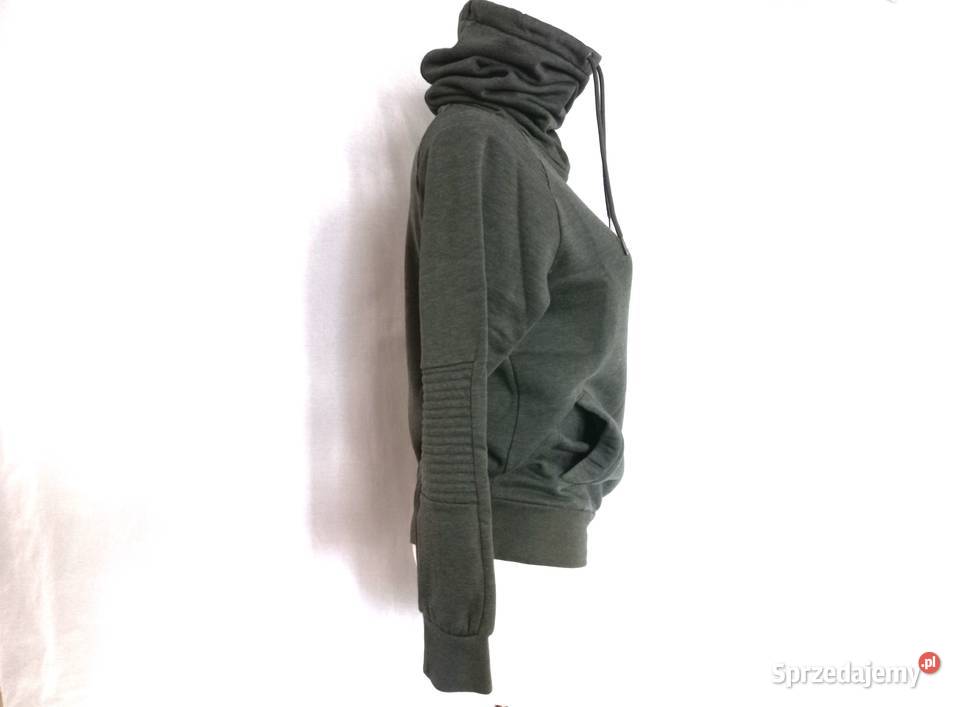 BLUZA zielona Komin ocieplana r SM bawełna Białystok