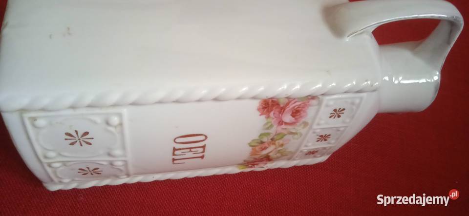 Stary porcelanowy dzbanek do oleju sygnatuta dolnośląskie Świdnica sprzedam