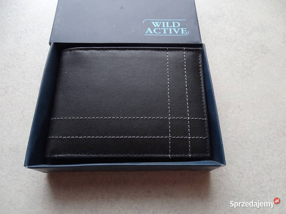 Elegancki skórzany męski portfel WILD ACTIVE mazowieckie Różan