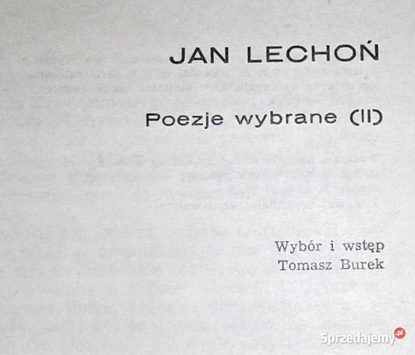 Poezje wybrane II Jan Lechoń Pozostałe Chełm