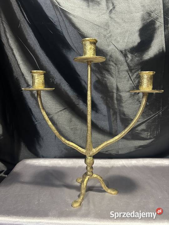 Świecznik mosiądz Kozy