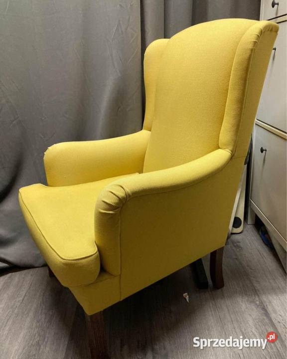 Fotel uszak żółty Kamieniec Ząbkowicki
