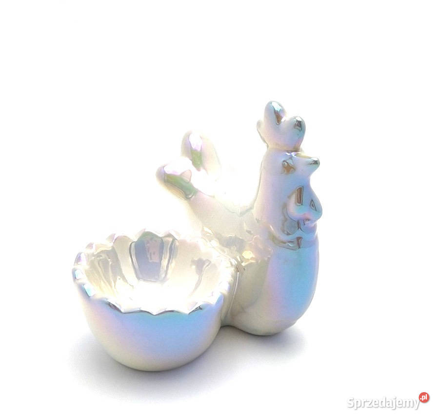 PROMOCJAPojemniczek na jajko kurka porcelana Dekoracje i ozdoby