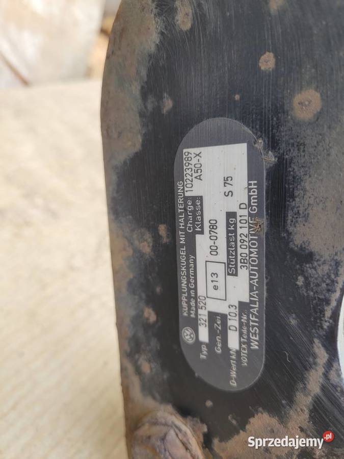 Hak westfalia oryginał komplet Volkswagen Passat osobowe Krosno