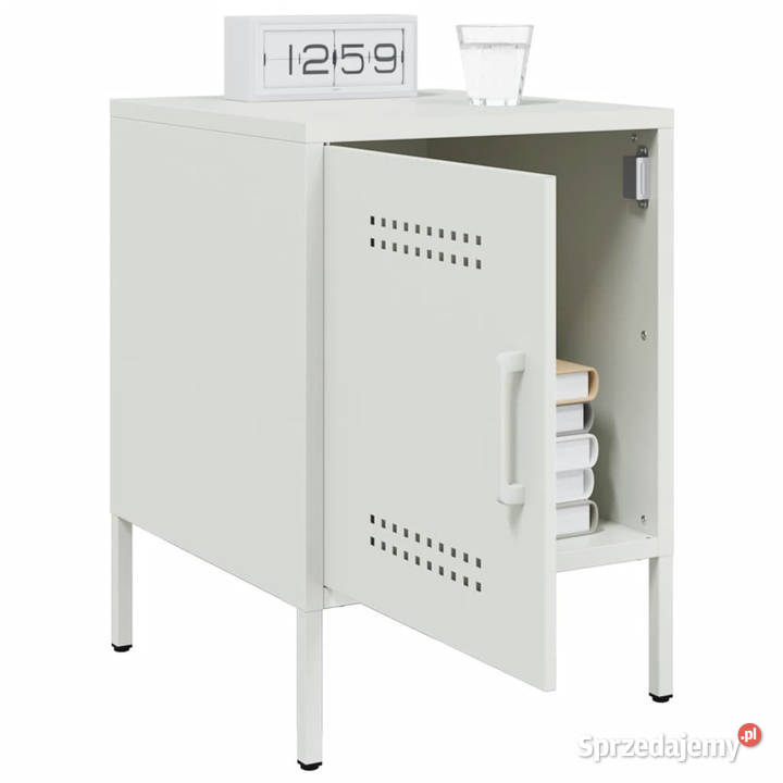 Szafki nocne 2 białe 36x39x505 stal WM842921 Warszawa
