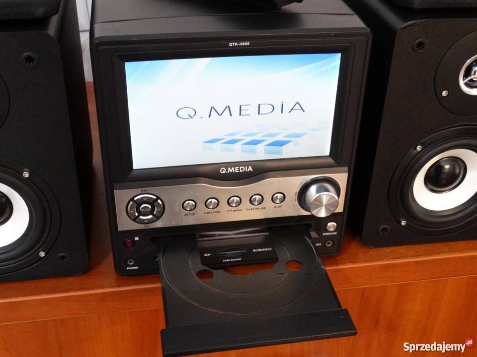 Wieża QMedia Radio DVD TV ekran 7 USB SDMMC podkarpackie Jasło