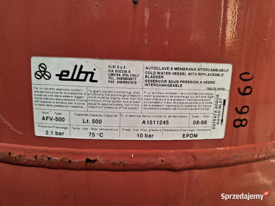 Zbiornik elbi 500 Świerzawa sprzedam