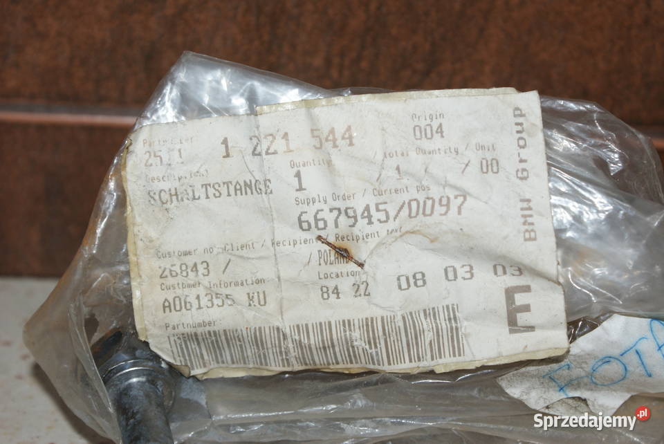 Drążek przełączający wygięty 25111221544 25 11 1 Białobrzegi sprzedam