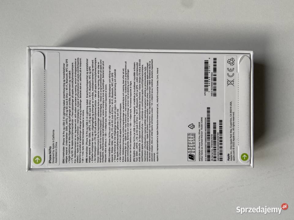 Nowy iPhone 14 pro srebny
