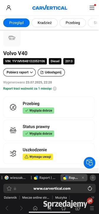 Volvo V40 2013 D2 Mszana Dolna