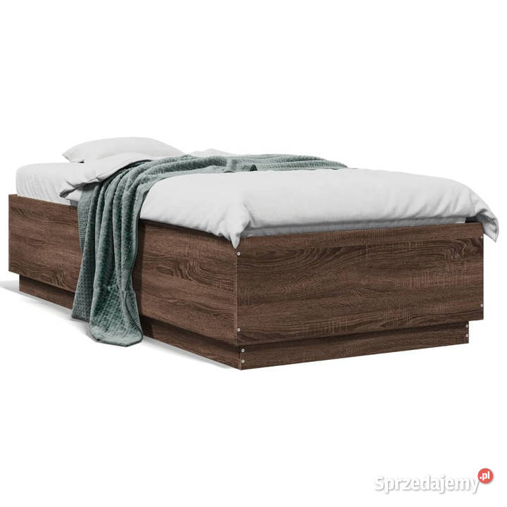 Rama łóżka z LED brązowy dąb 75x190 WM3209673 Warszawa
