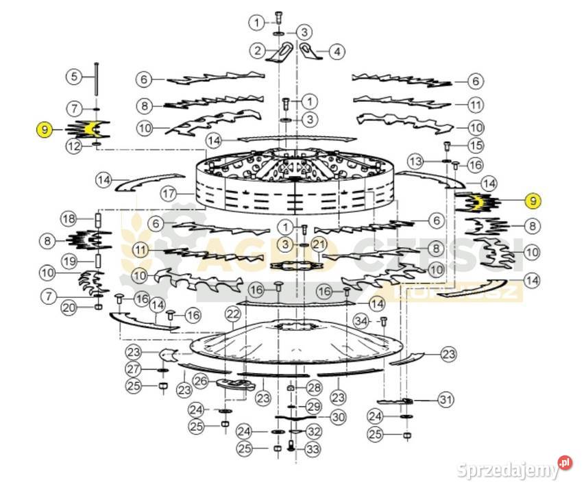 Oryginalny Segment Rotora Claas Orbis Boruja Kościelna