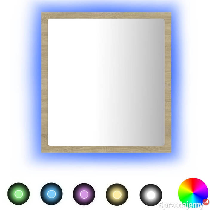 Lustro łazienkowe LED kolor dąb sonoma 40x85x37 Łazienkowe