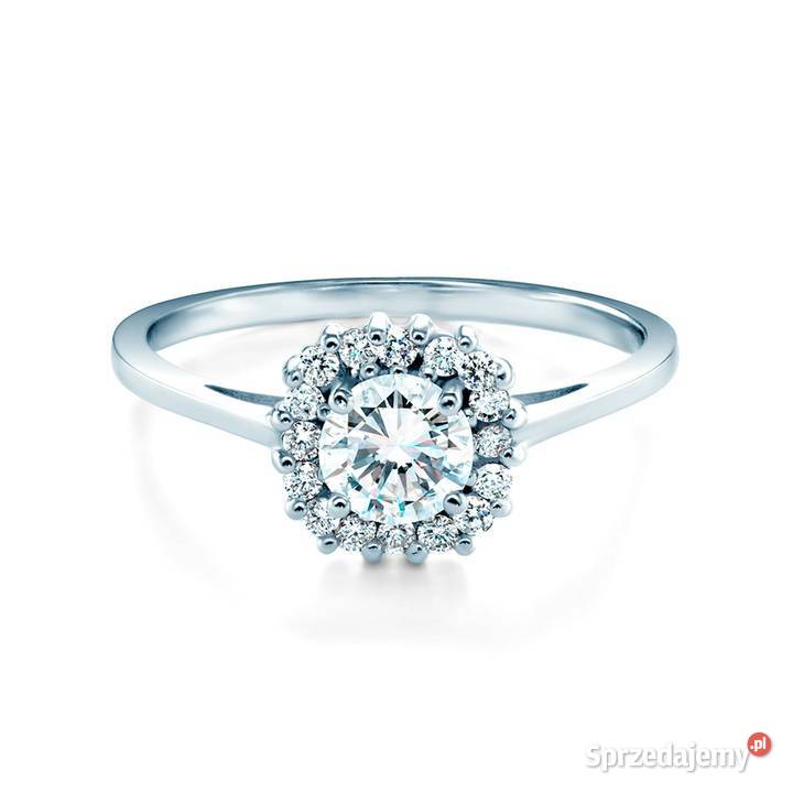 Pierścionek zaręczynowy Savicki białe złoto Lublin sprzedam