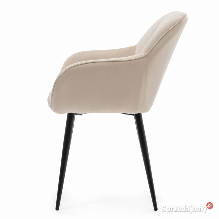Beżowe Krzesło Tapicerowane Lago Wysyłka 24H