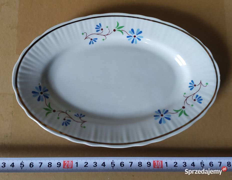 528 PÓŁMISKI PORCELANOWE 3 na wędliny PRL Retro Łódź