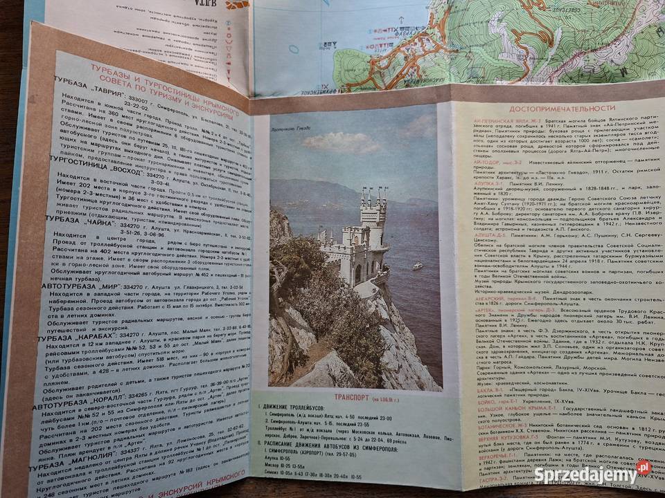 Krym góry i południowe wybrzeże 1100 000 mapa sprzedam