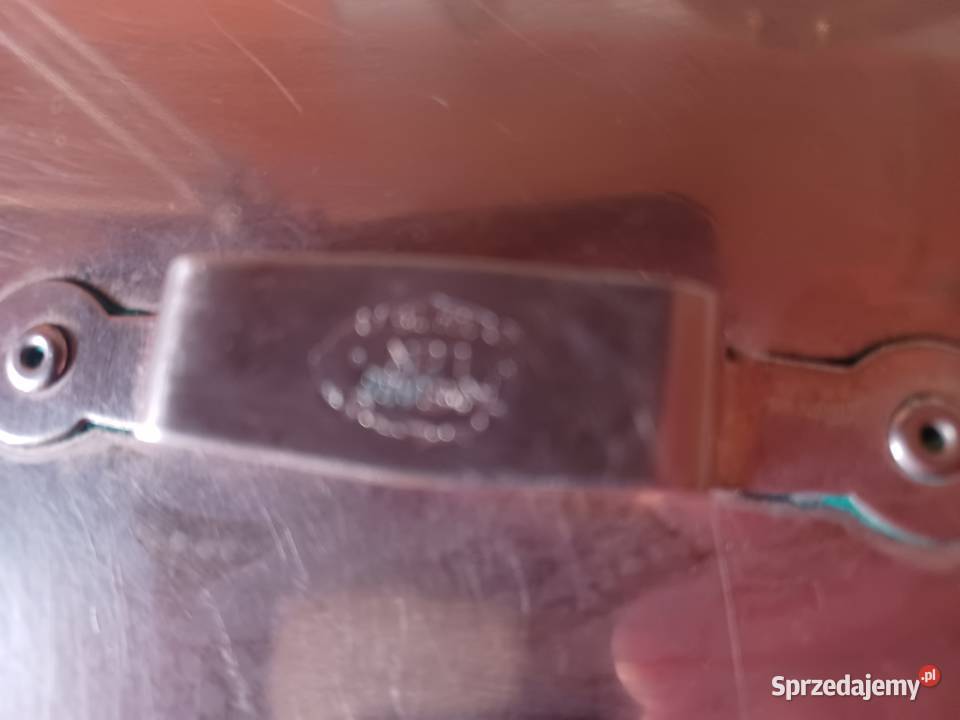 Sygnowana duża miedziana pokrywka Miedź Kolekcja Poznań