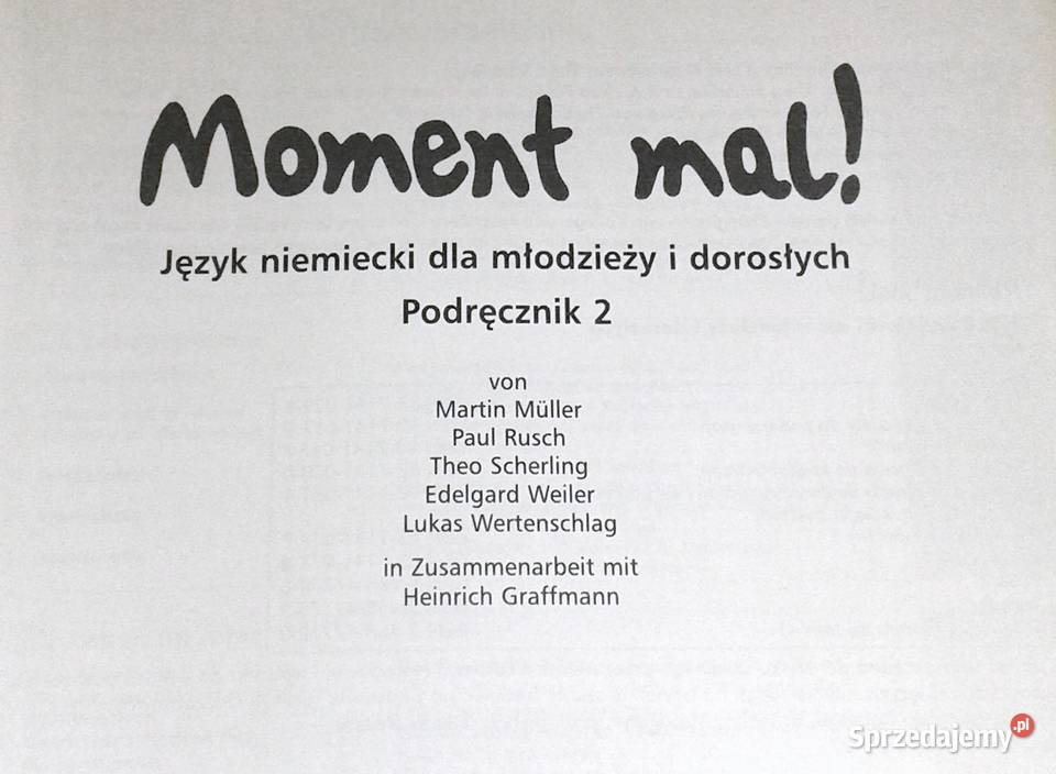 Moment Mal Lehrbuch 2 Podręcznik Muller Rusch Chełm