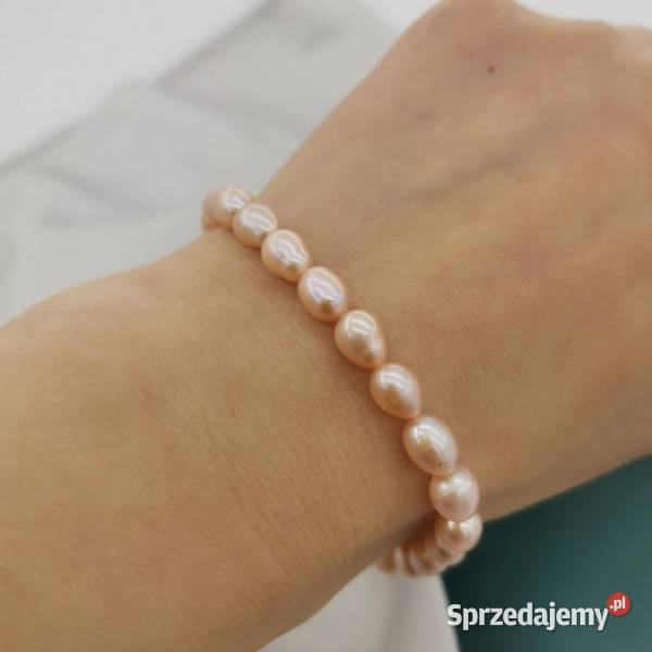 Bransoletka z różowych pereł mazowieckie