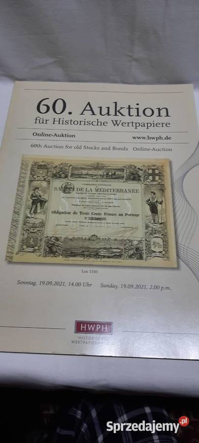 katalog aukcyjny papierów wartościowych 60 Warszawa