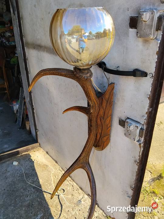 Lampa z rogu jelenia Krosno sprzedam