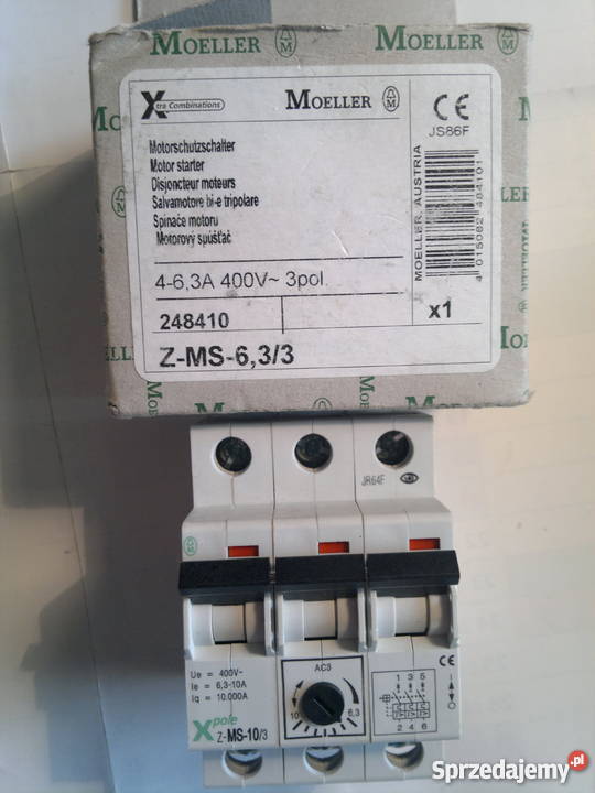 Wyłącznik silnikowy ZMS633 moeller Dąbrowa Górnicza sprzedam
