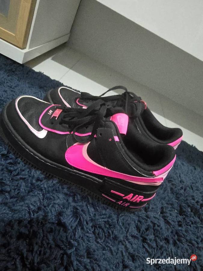 Buty nike af1 shafow czarno różowe Konin