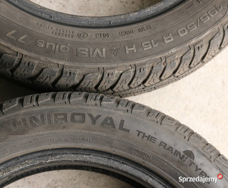 używane opony Uniroyal MS Plus 77 19550R15 82H 15cale mazowieckie Piastów sprzedam