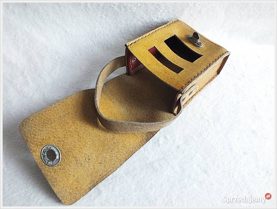 Stare skórzane etui na małe radio kieszonkowe Pozostałe