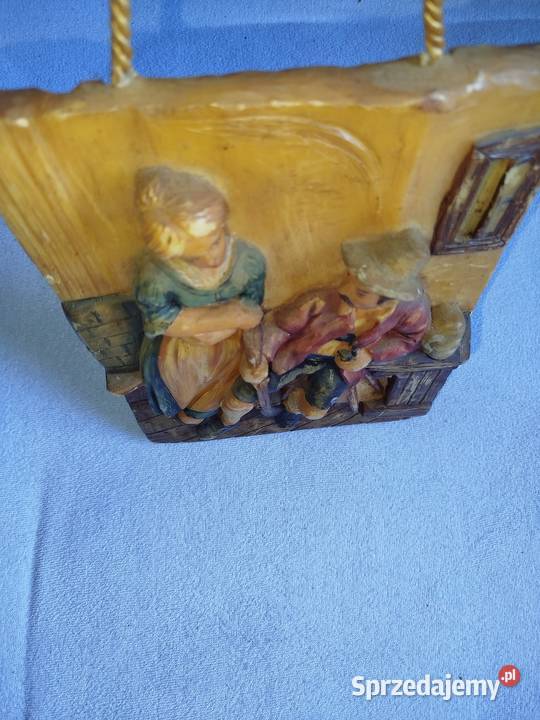 Stary niemiecki relief woskowy Wachsrelief Antykwariat Opole