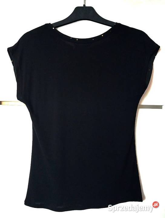 Tshirt bluzka czarna S 36 Mohito kropki Nowa z bez rękawa Warszawa