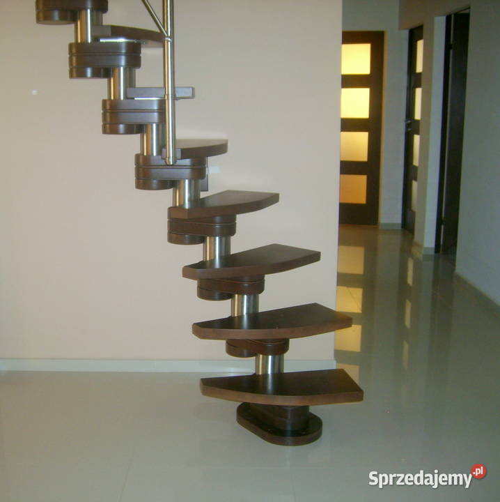 Schody drewno model Gaza Vertical L90 12 drewno Kościan