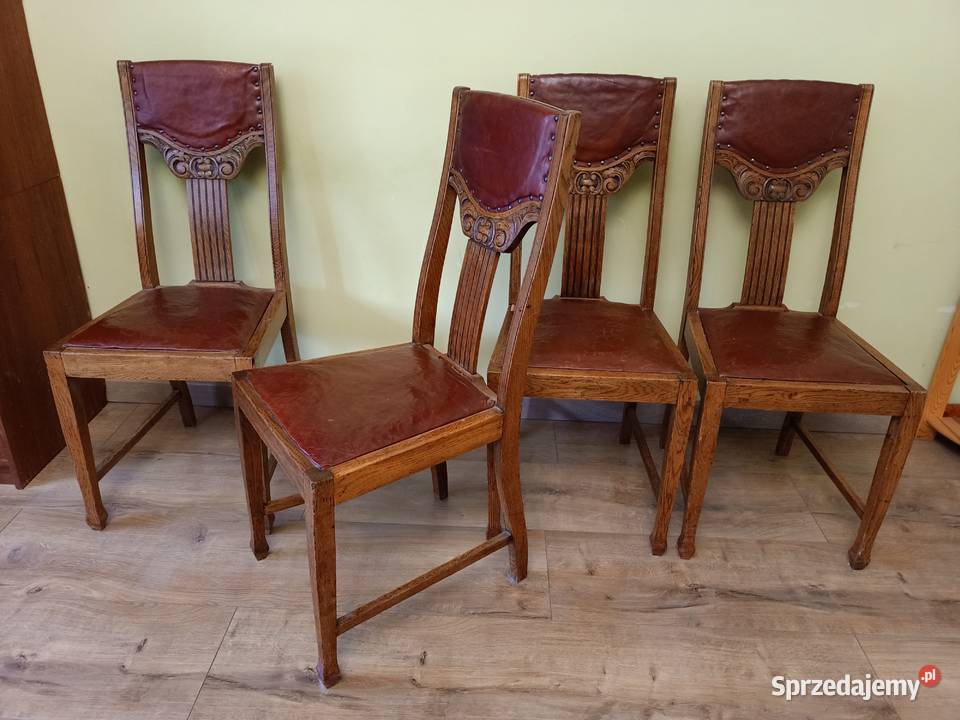 4 krzesła dębowe z 1907 roku