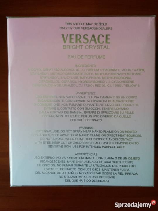 VERSACE BRIGHT CRYSTAL 90ml EDP Pozostałe