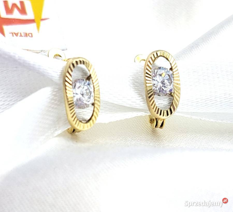 Kolczyki Złote pr585 zapięcie angielskie Z117 Poznań sprzedam