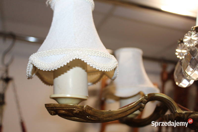 Mosiężny żyrandol 5cio ramienny 220 FiaF Szczecin