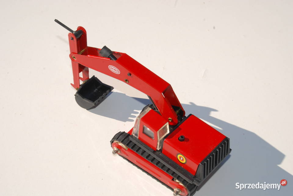 Stara zabawka koparka ładowarka metalowy MIR